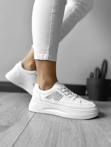 Adidasi dama casual cu talpa inalta, roz CL2402 T3-2