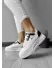 Adidasi dama casual cu talpa inalta, albi CL2403 T5-2