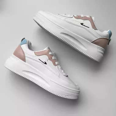 Adidasi dama casual cu talpa inalta, roz CL2403 T5-1