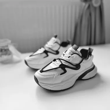 Adidasi dama casual cu talpa inalta, albi CL2405 N6-3