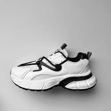 Adidasi dama casual cu talpa inalta, albi CL2405 N6-3