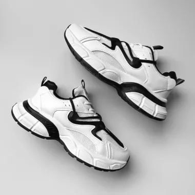 Adidasi dama casual cu talpa inalta, albi CL2405 N6-3