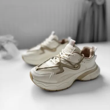 Adidasi dama casual cu talpa inalta, maro CL2405 N7-3