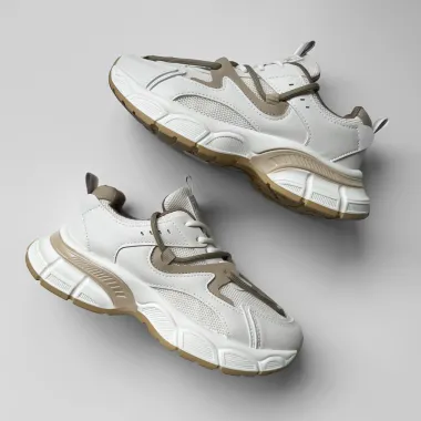 Adidasi dama casual cu talpa inalta, maro CL2405 N7-3