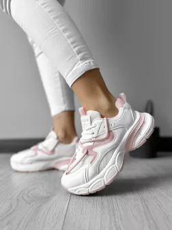 Adidasi dama casual cu talpa inalta, roz CL2405