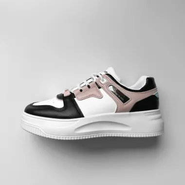 Adidasi dama casual cu talpa inalta, negri CL2407 T53-3