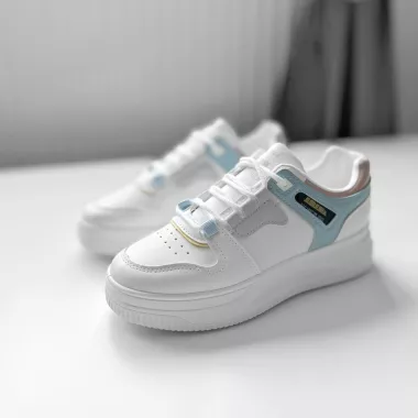 Adidasi dama casual cu talpa inalta, turcoaz CL2407 T3-1