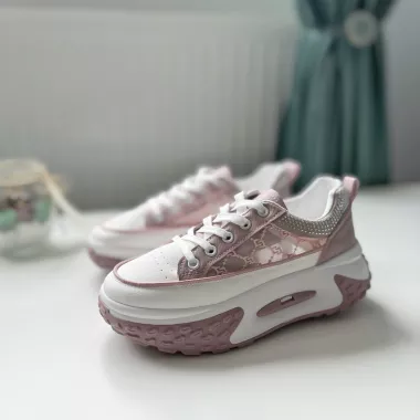 Adidasi dama casual cu talpa inalta, roz CL2408 T3-2