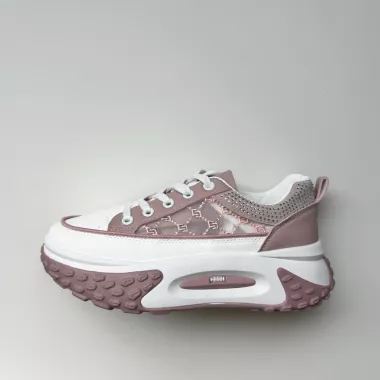 Adidasi dama casual cu talpa inalta, roz CL2408 T3-2