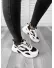 Adidasi dama casual albi cu negru 558 T6-3
