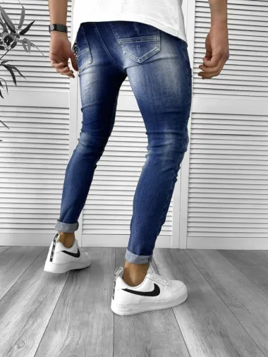 Blugi barbati conici albastri 5792 D4-4.3