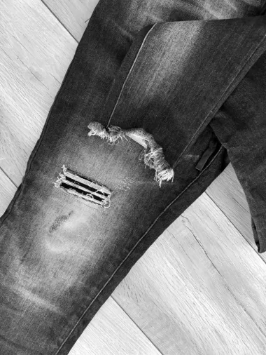 Blugi barbati conici negri 5806 H2-4