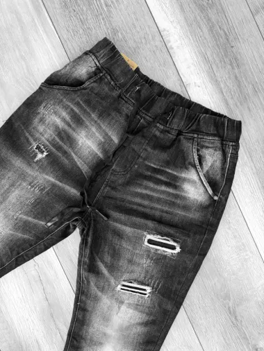 Blugi barbati conici negri 5806 H2-4