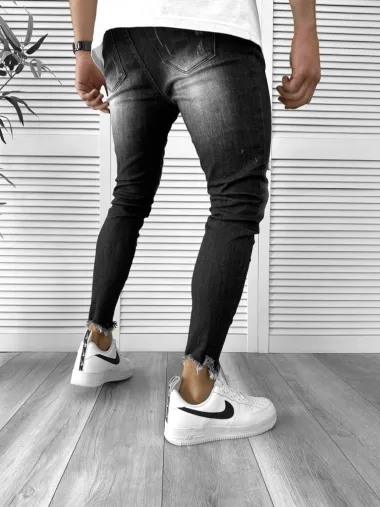 Blugi barbati conici negri 5806 H2-4