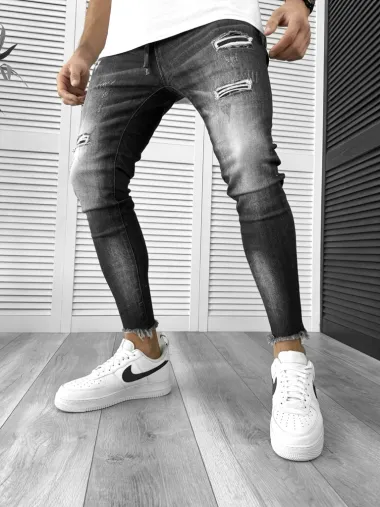 Blugi barbati conici negri 5806 H2-4