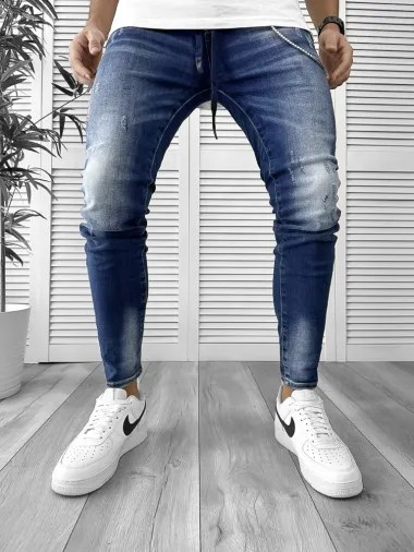 Blugi barbati conici albastri 5811 D4-4.2