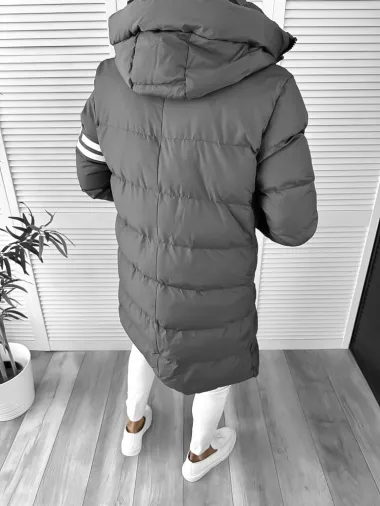 Geaca barbati groasa gri inchis de iarna 9020 D1-4