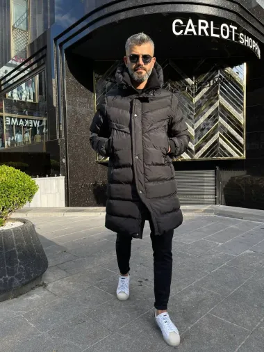 Geaca barbati groasa de iarna, neagra 1150 D0-5