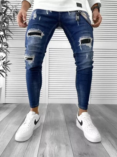 Blugi barbati conici albastri 4842 D3-5.3