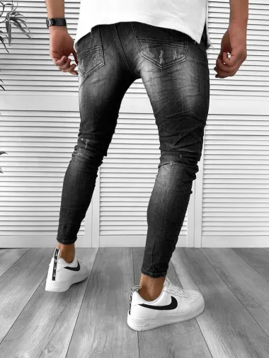 Blugi barbati conici negri 5802 B8-5