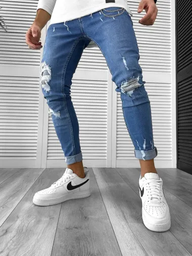 Blugi barbati conici albastri 6330 M3-3.2