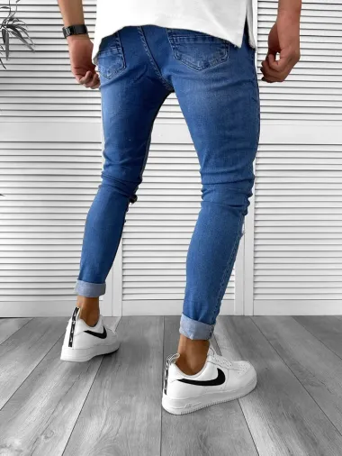 Blugi barbati conici albastri 6330 M3-3.2