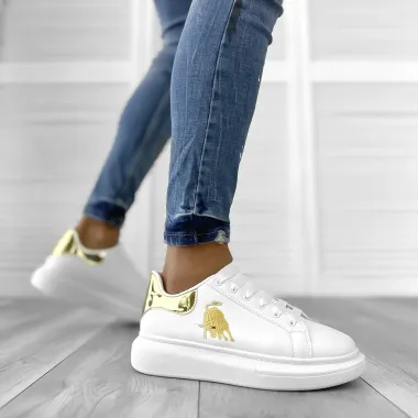 Adidasi barbati casual albi FCL805 T6-2