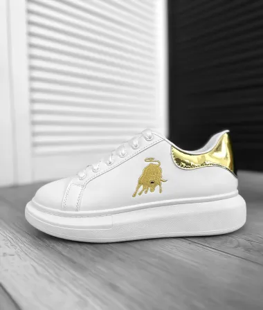 Adidasi barbati casual albi FCL805 T6-2