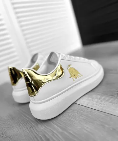 Adidasi barbati casual albi FCL805 T6-2