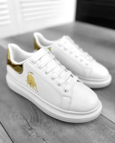 Adidasi barbati casual albi FCL805 T6-2