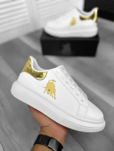 Adidasi barbati casual albi FCL805 T6-2