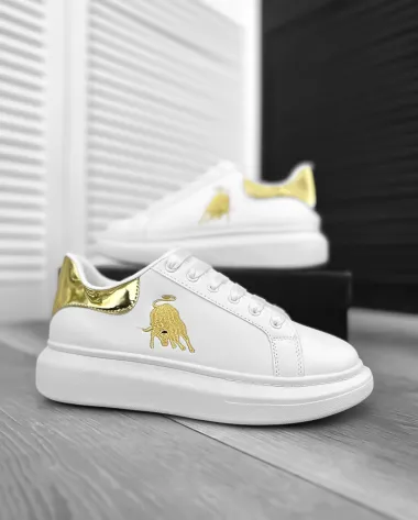 Adidasi barbati casual albi FCL805 T6-2