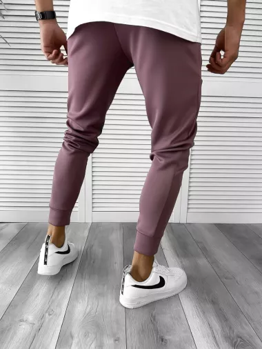 Pantaloni de trening maro conici, silon, 12361 78-3