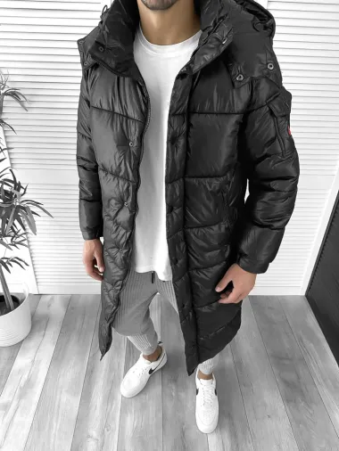 Geaca barbati groasa de iarna neagra 5132 MCL D1-3