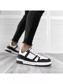 Adidasi barbati casual negri cu alb 071