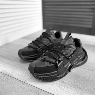 Adidasi barbati casual negri H2301 T56-2