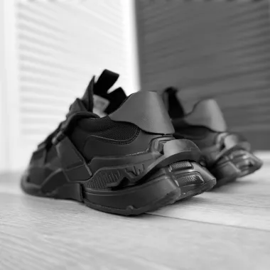 Adidasi barbati casual negri H2301 T56-2