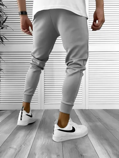 Pantaloni de trening gri , silon, conici 12375 26-5