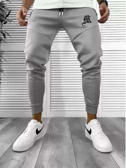 Pantaloni de trening gri , silon, conici 12375 26-5