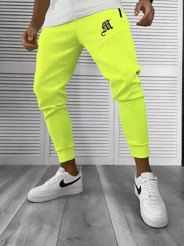 Pantaloni de trening neon , silon, conici 12375 i5-4.1