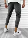 Pantaloni de trening gri inchis, silon, conici 12376