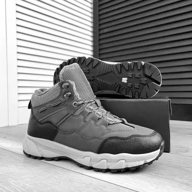 Bocanci barbati imblaniti gri M2204 T52-2