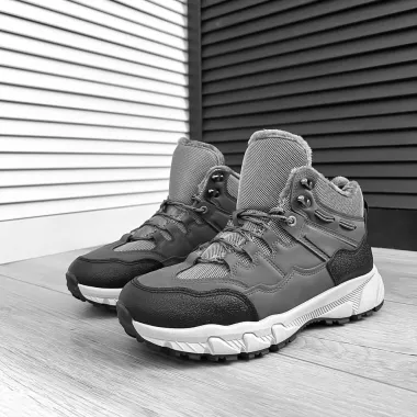 Bocanci barbati imblaniti gri M2204 T52-2