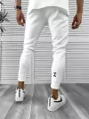 Pantaloni de trening albi, silon, conici 12379 P20-3.3
