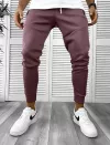 Pantaloni de trening maro, silon, conici 12379 K3