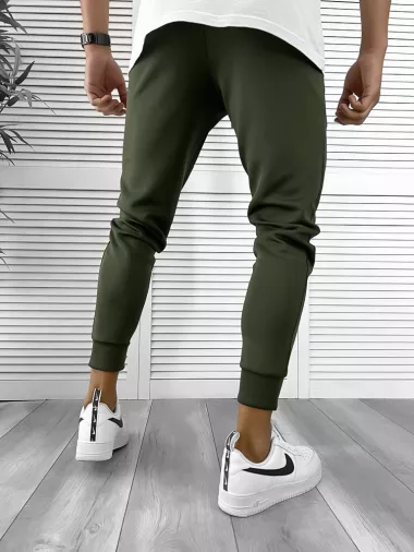 Pantaloni de trening kaki, silon, conici 12377 D3-5.2