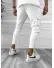Pantaloni de trening albi conici 12372 P18-3.3