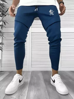 Pantaloni de trening bleumarin, silon, conici 12374 14-1.2