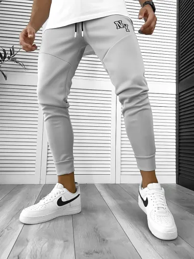 Pantaloni de trening gri conici 12347 13-4.2
