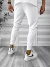 Pantaloni de trening albi conici 12360 D8-4*